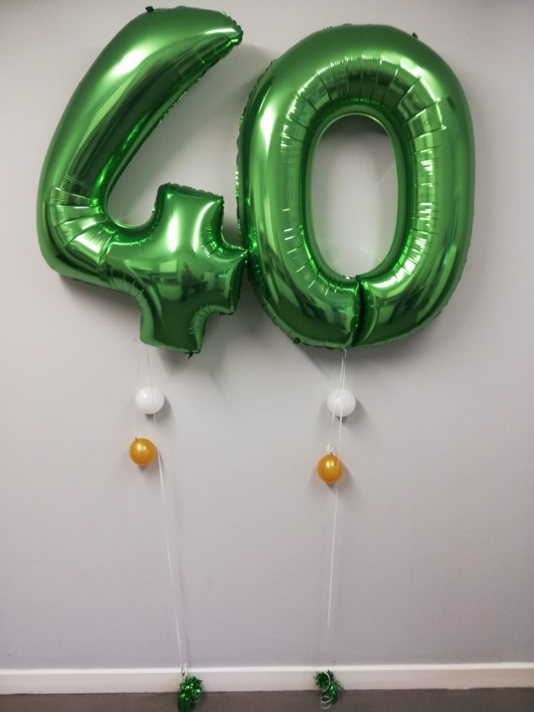 Large Green Number Balloons Party Blowout Cumbernauld Glasgow