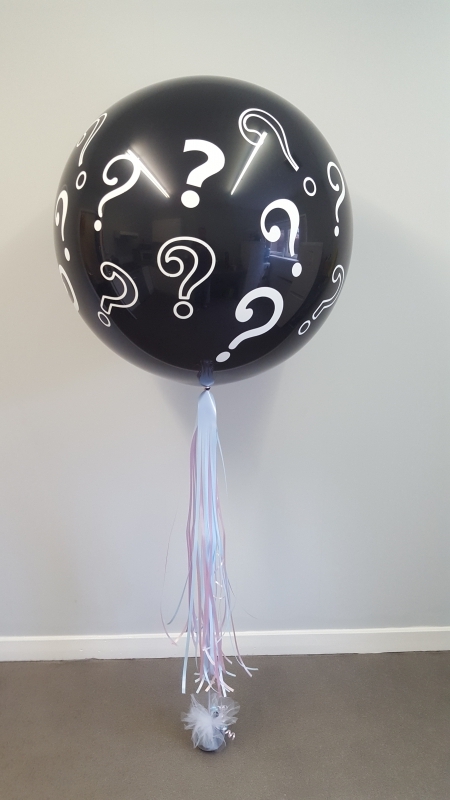Question Mark Gender Reveal Giant Latex Party Blowout